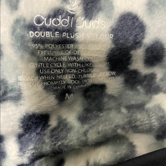 Cuddl duds double plush velor camouflage pull on pants size large black … - Picture 10 of 10